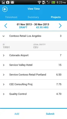 Dynamics AX android App screenshot 1